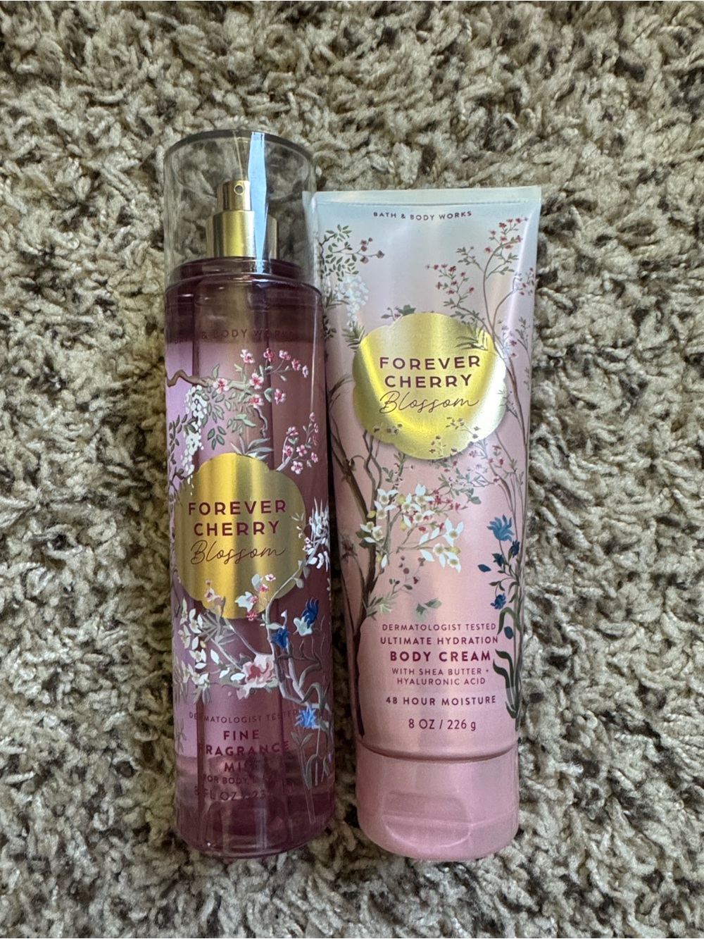 Bath & Body Works Forever Cherry Blossom Lotion and spray